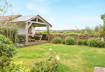 Listen to the morning birdsong in the leafy garden.