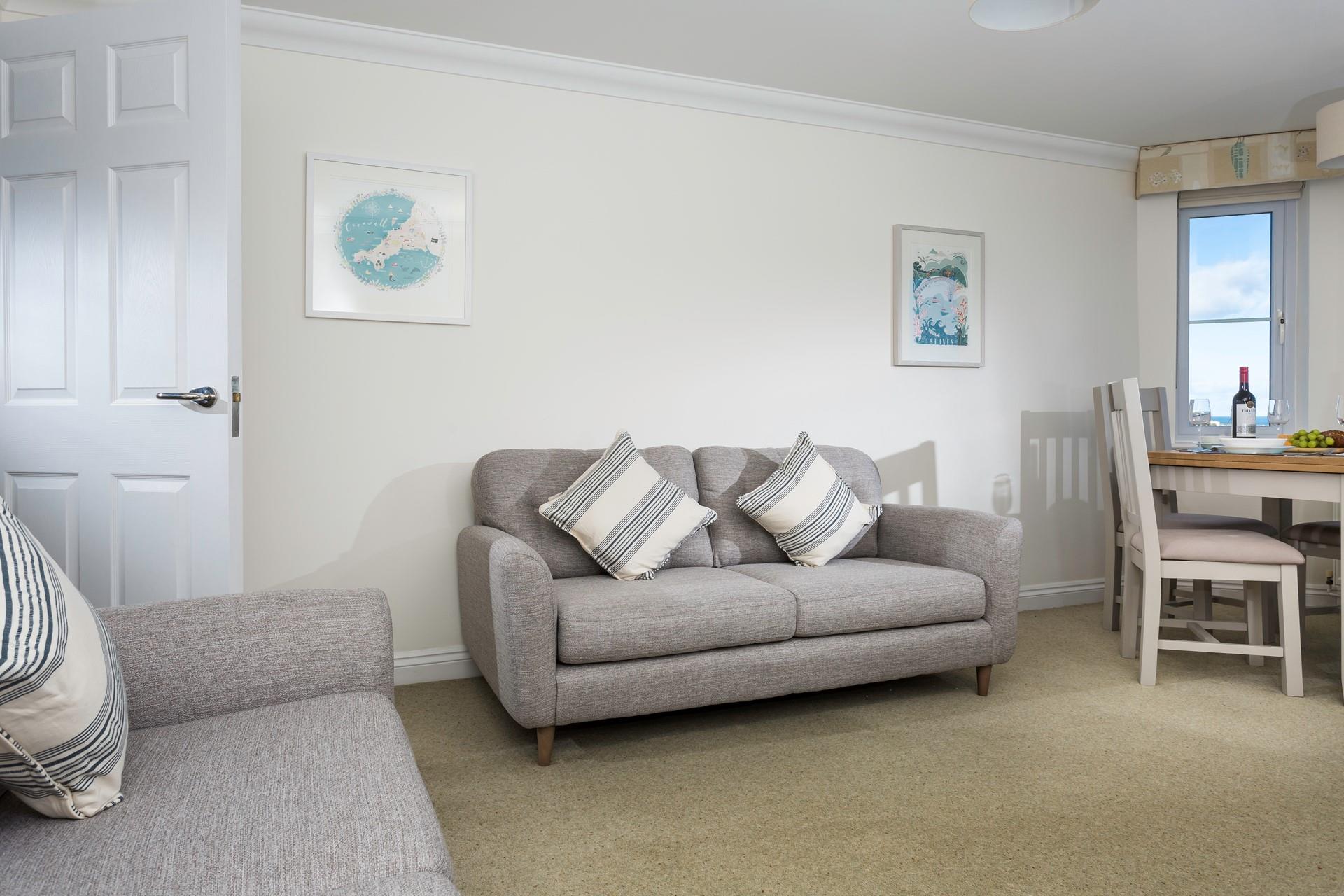 Calming neutral tones create the perfect space to relax.