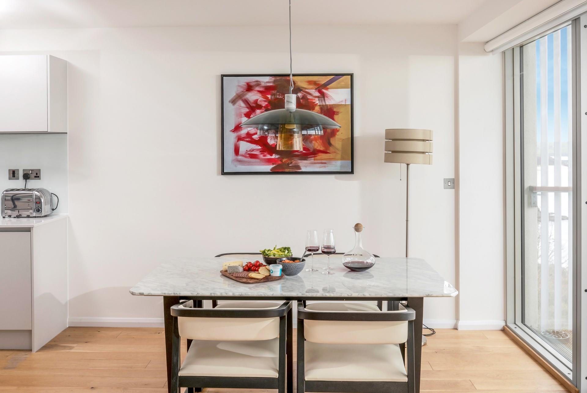 Enjoy wine and nibbles in the evening after a day on the beach.