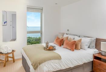 Wake up to sea views in the bedroom.