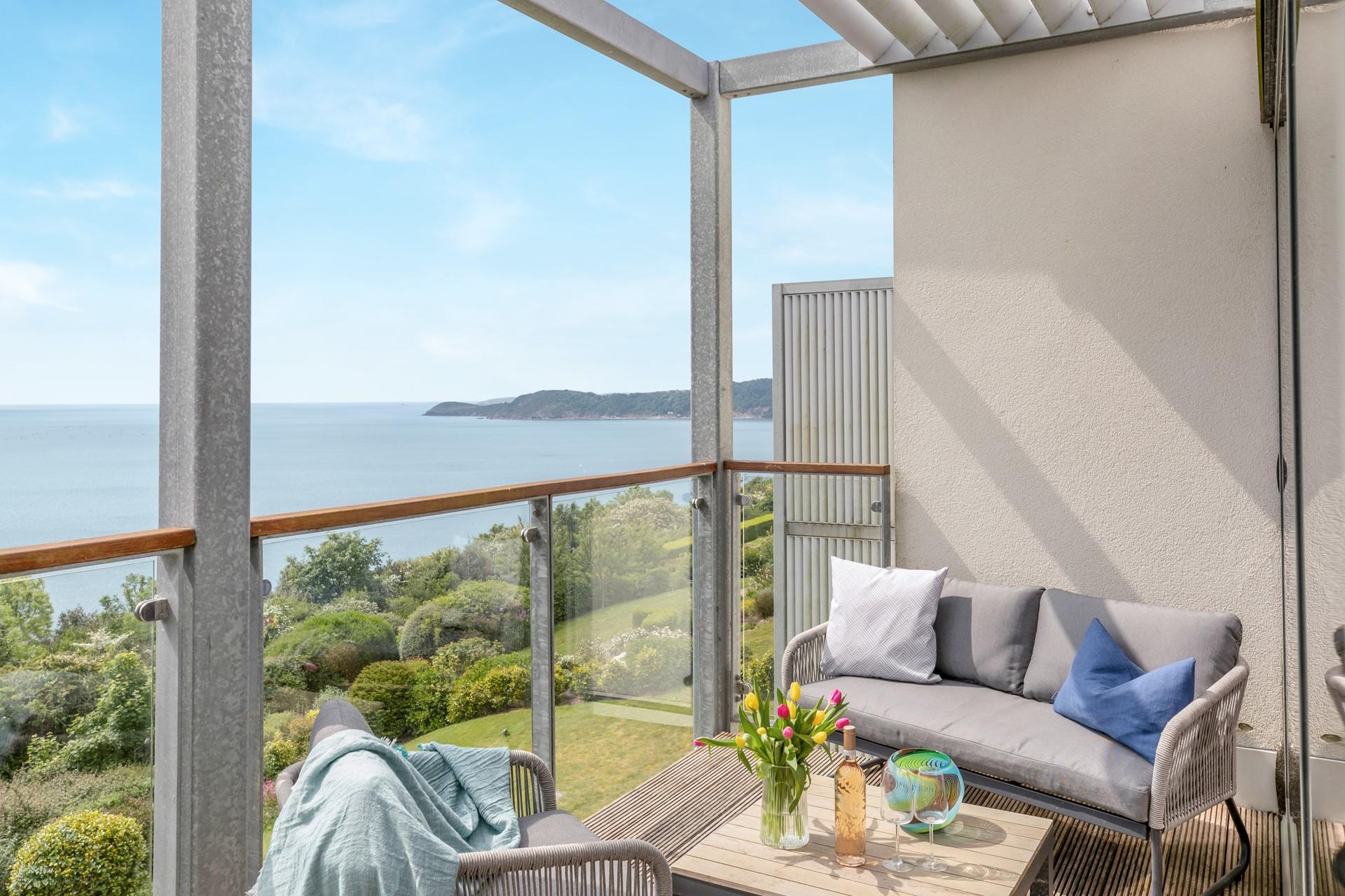 Sip a refreshing drink on the balcony as the sun comes up.