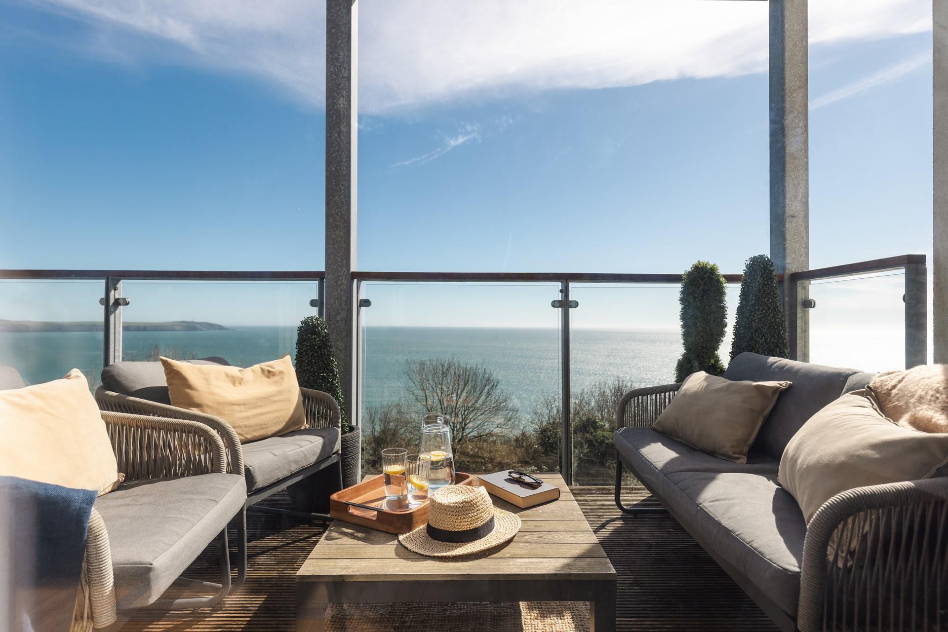 Admire the view across the coastline to Carlyon Bay.
