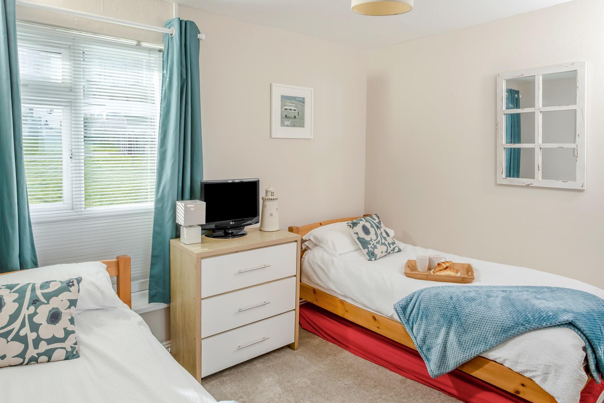 The twin room is perfect for young adults or children.