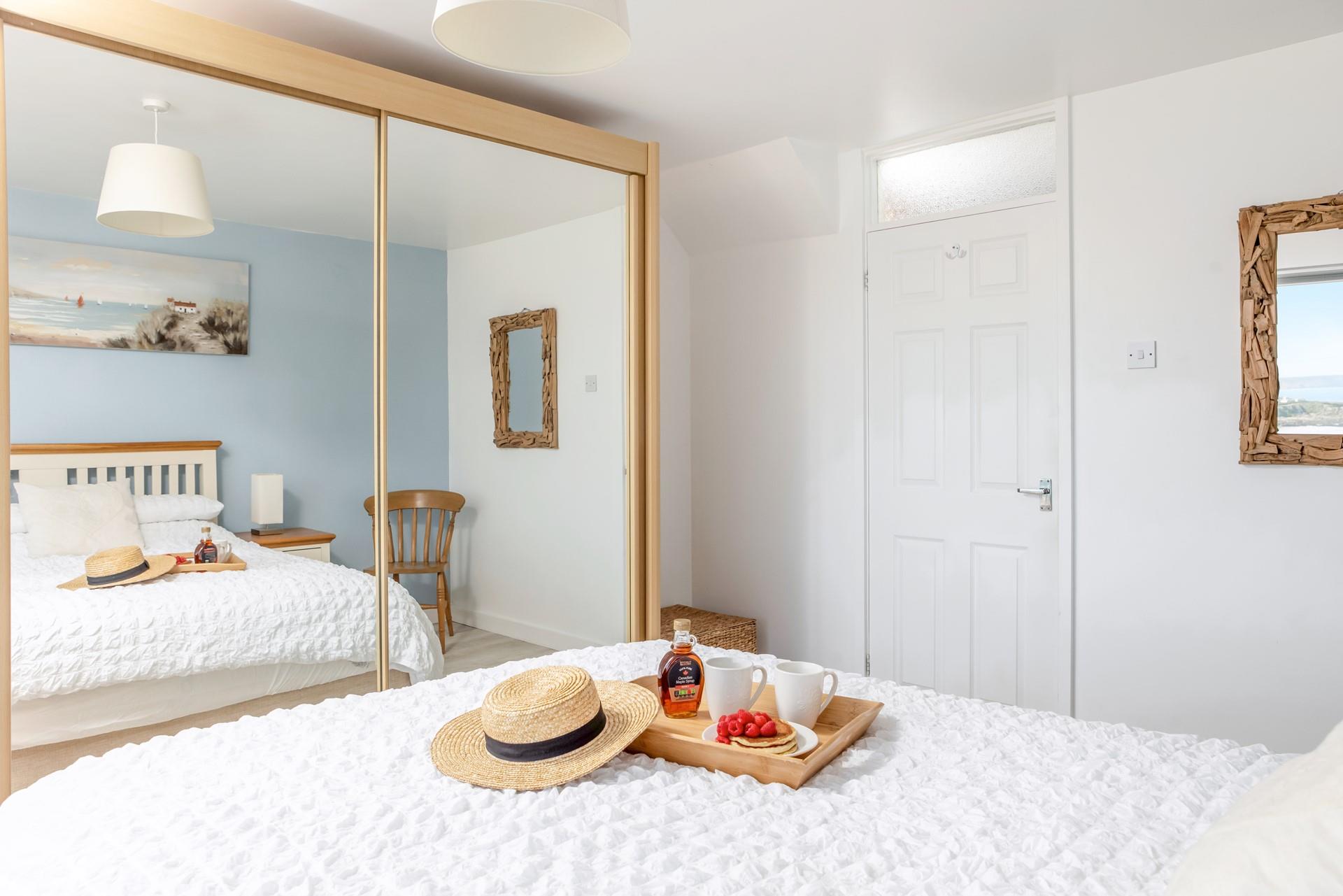 There is a large wardrobe for all your holiday clothes.