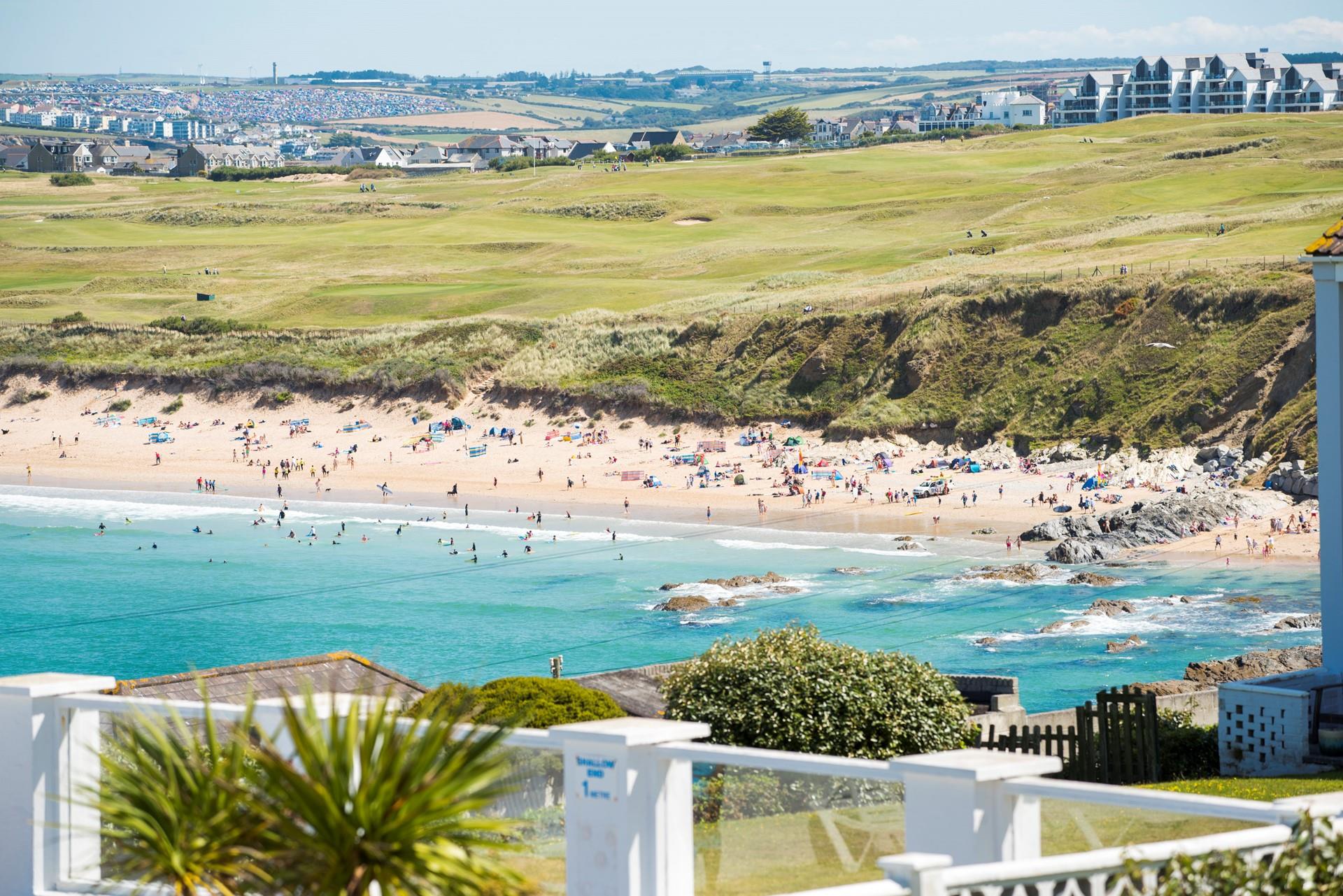 Beautiful Fistral beach is just moments away.