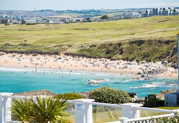 Beautiful Fistral beach is just moments away.