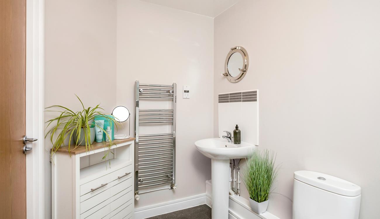 Take warm towels straight from the heated rail after a relaxing bath.