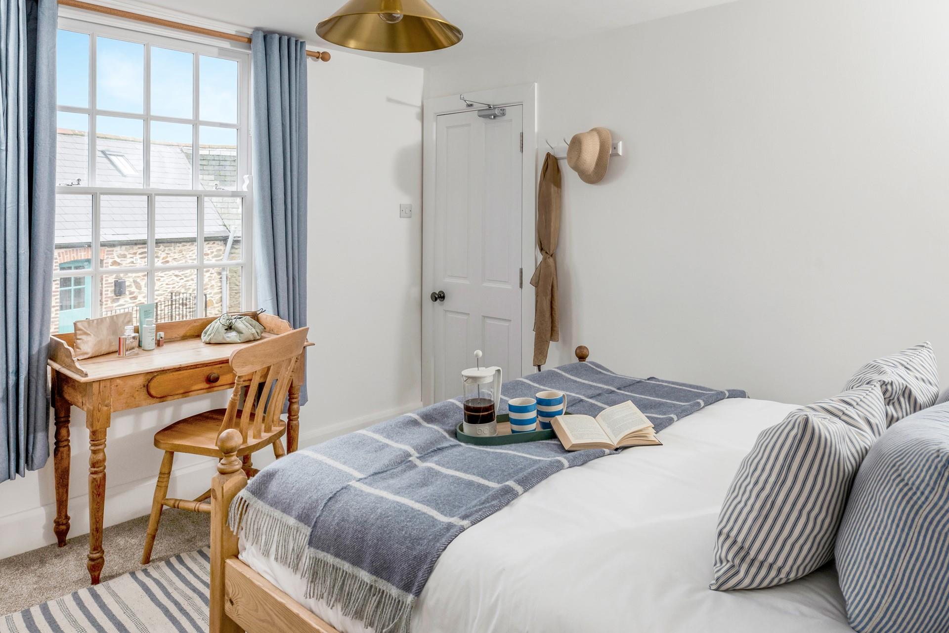 Start the day with a fresh pot of coffee in bed.