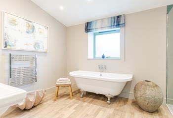 Indulge in a bubble bath after a walk along the coast path.