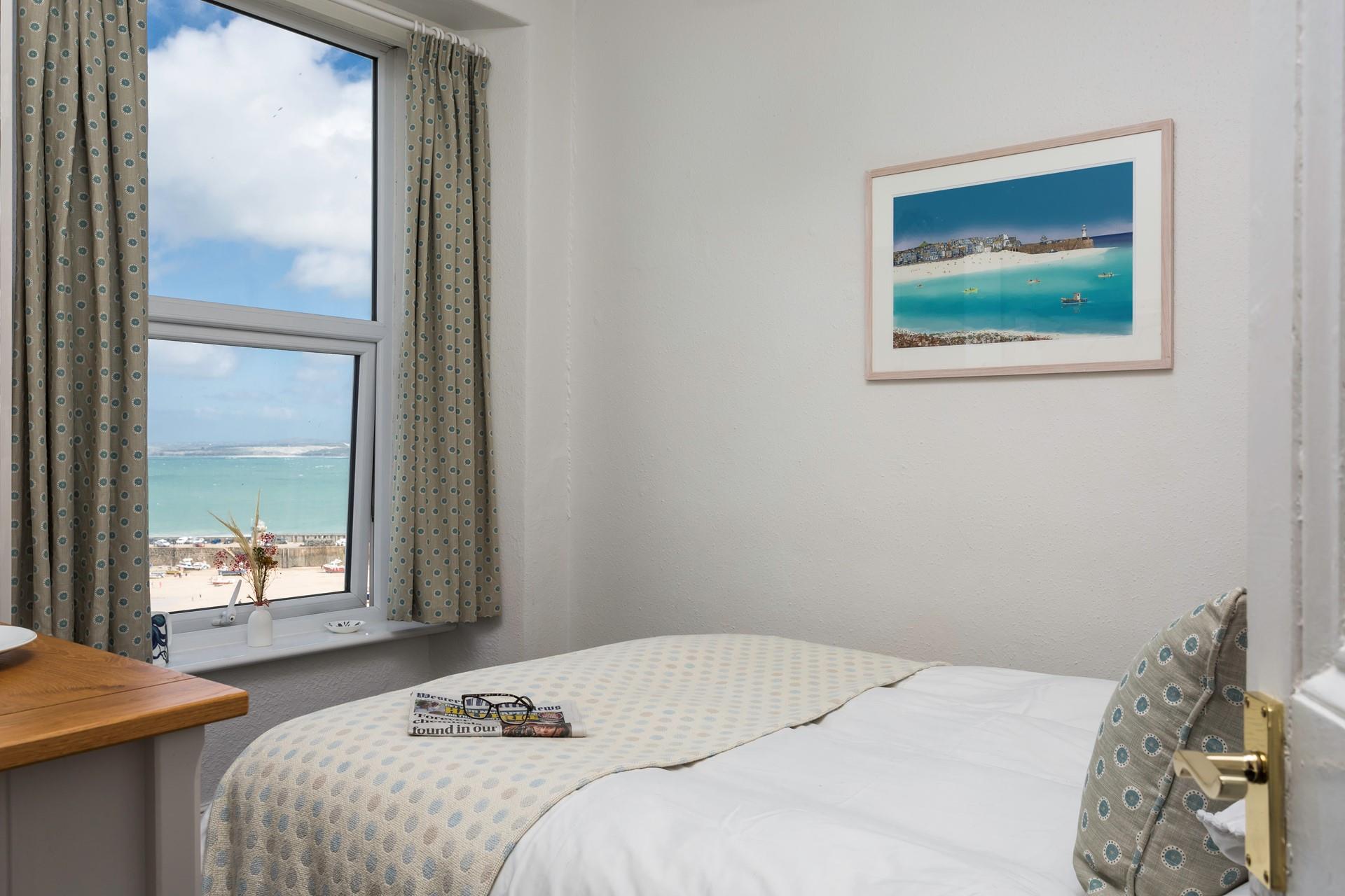 Wake up to sea views from bedroom 1 every morning.