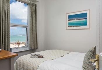 Wake up to sea views from bedroom 1 every morning.