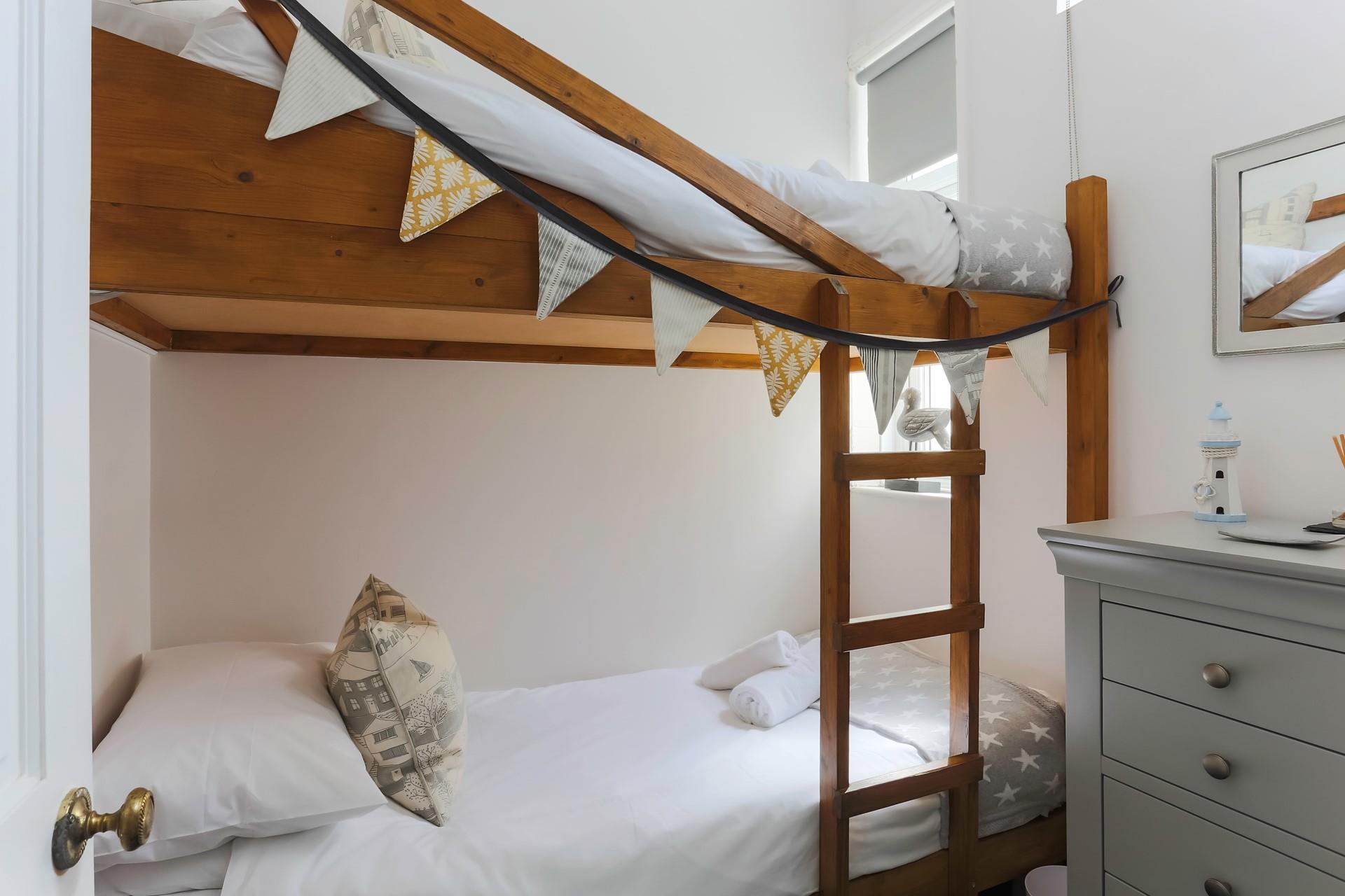 The bunk beds are perfect for the little ones to tuck into each night.