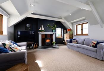 Light the woodburner and spend a cosy evening in the sitting room.