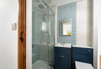 Bright and modern, the second shower is great for families or couples holidaying together.