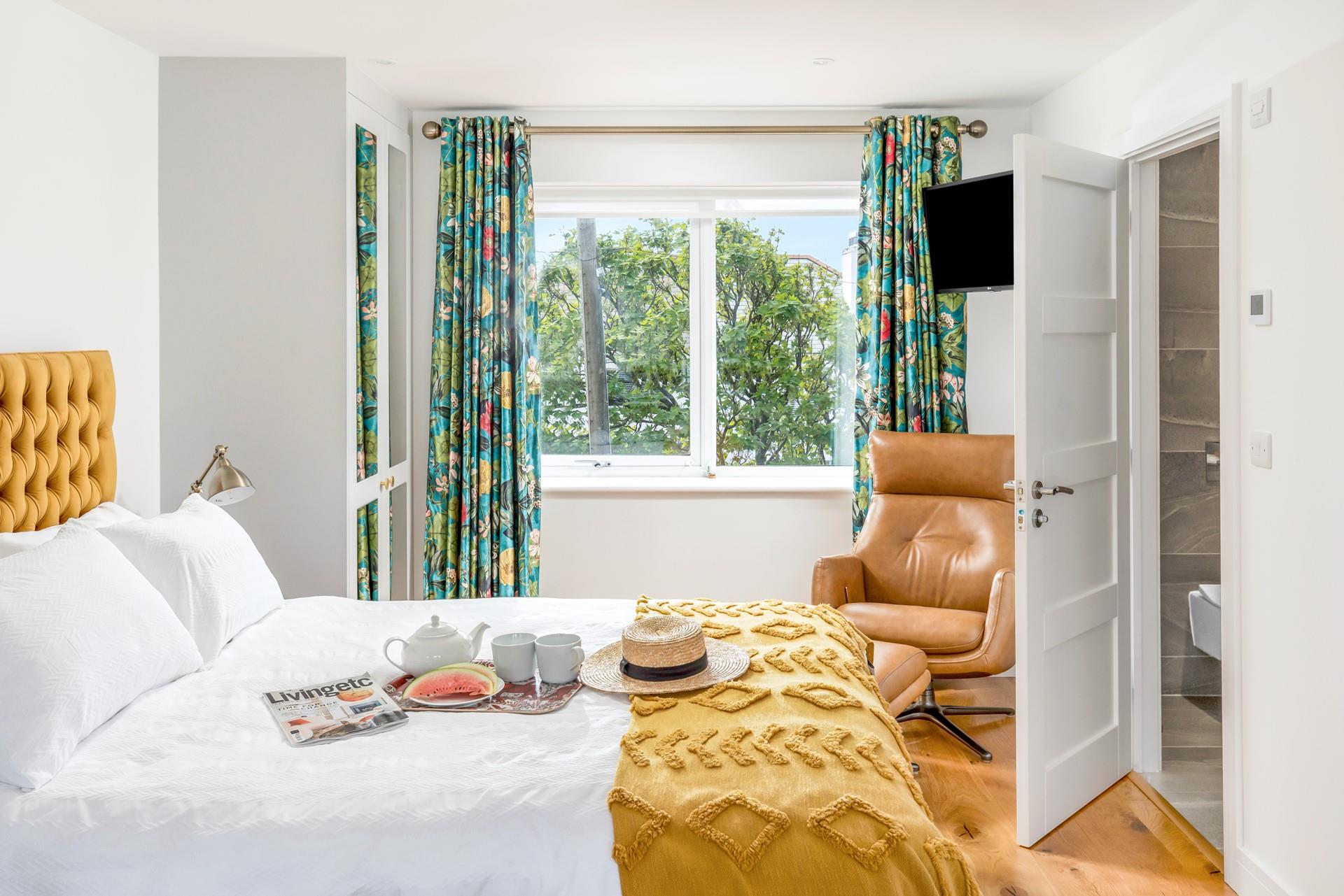 Bedroom 1 has sea views and a handy en suite.