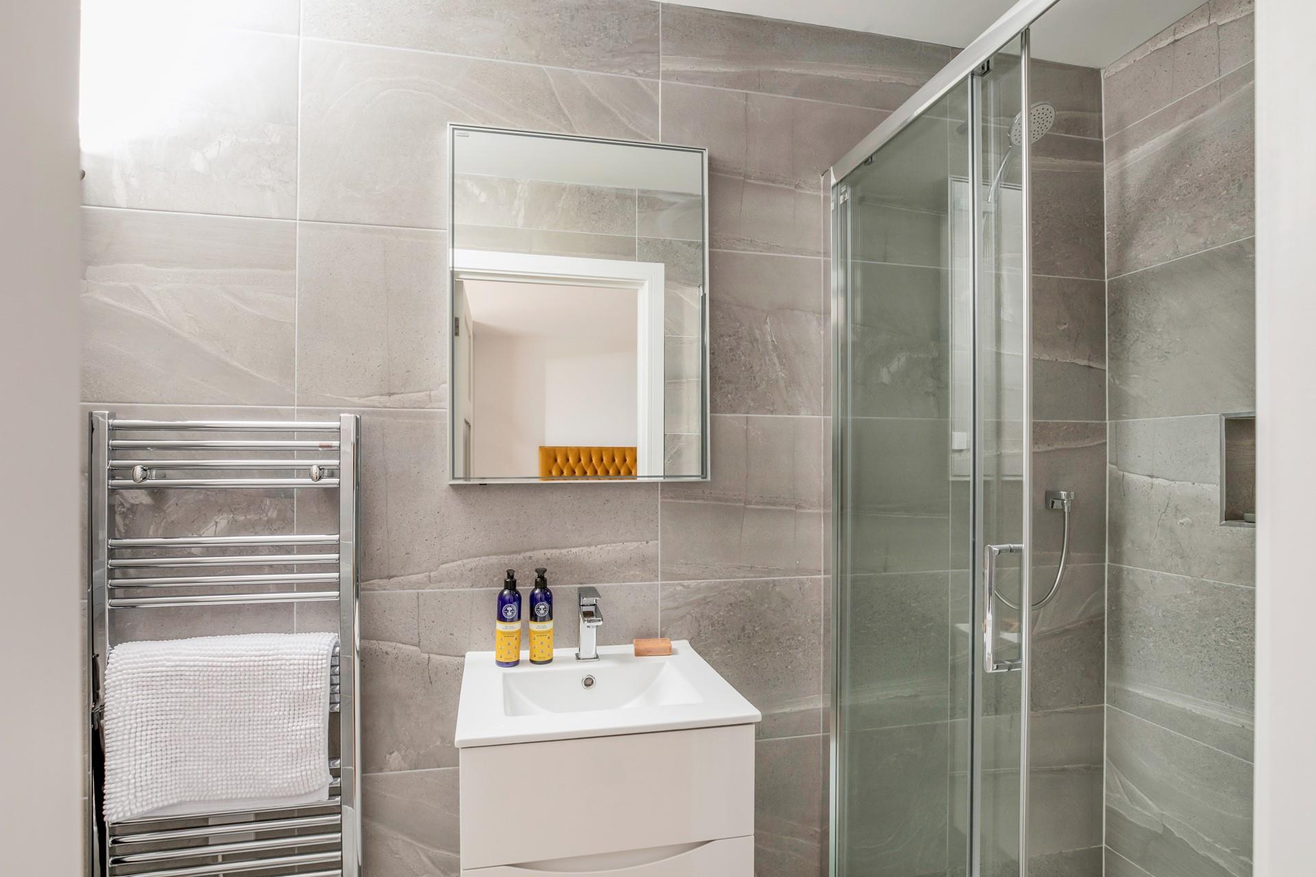 Start the day with an invigorating shower.