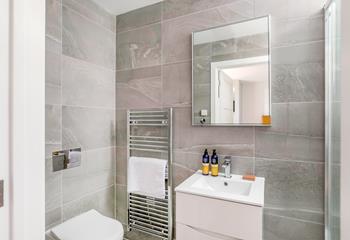 Take warm towels straight from the heated towel rail after a morning shower.