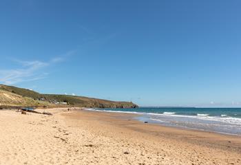 Beautiful Praa Sands beach is just a 5-minute walk out the back gate of Sydney House.