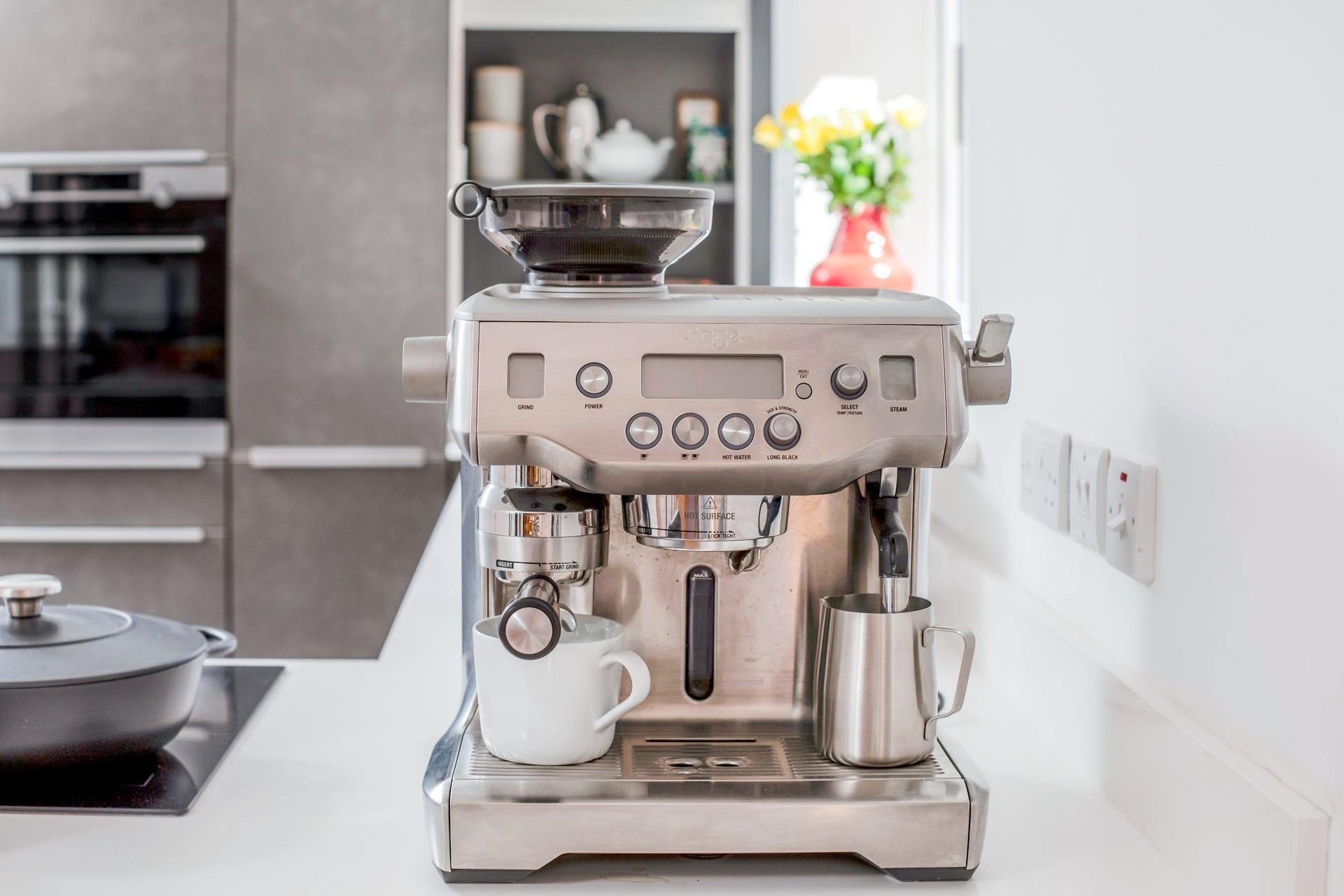 Start the day with a coffee fresh from the machine.