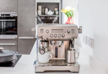 Start the day with a coffee fresh from the machine.