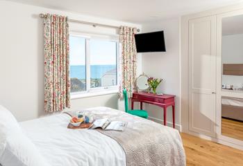 Bedroom 2 also has stunning sea views to wake up to.