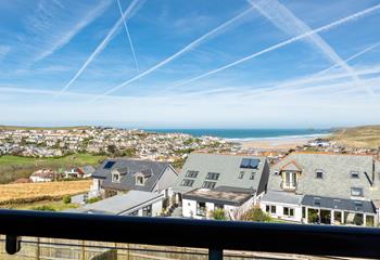 Stunning views across Perranporth beach can be enjoyed from the balcony.