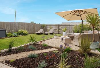 The landscaped gardens are a peaceful haven.