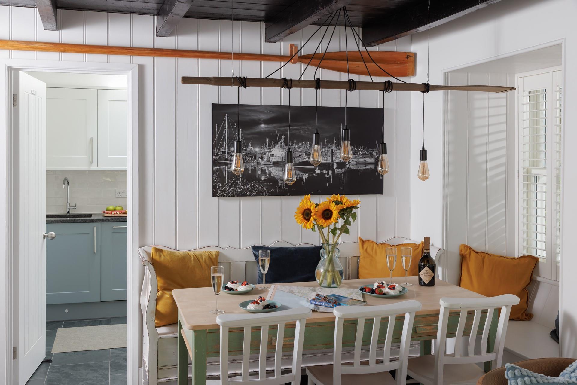 Beautiful cottage features blend beautifully with the modern coastal styling.