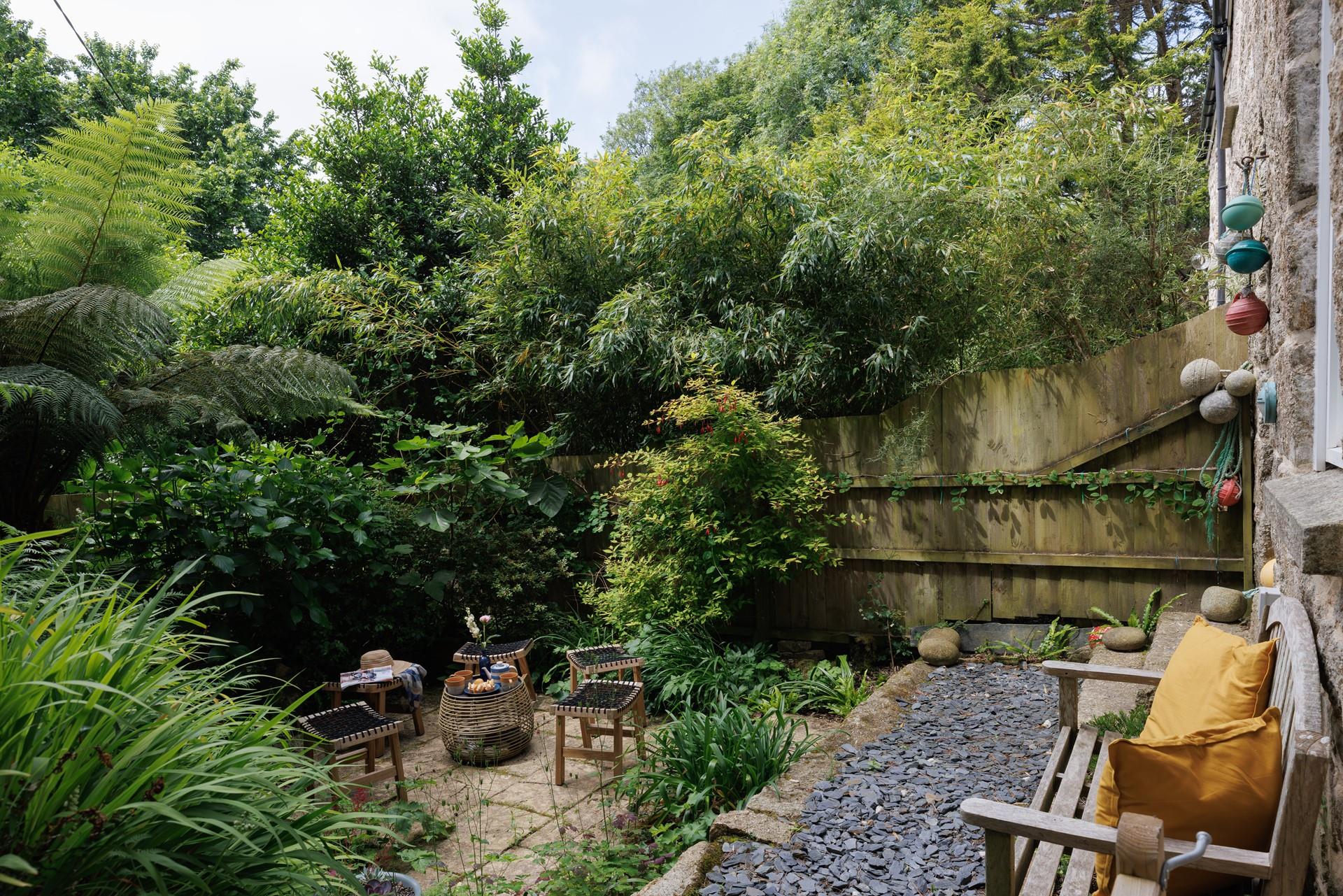 The garden is a picturesque suntrap.