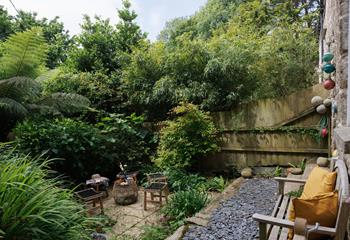 The garden is a picturesque suntrap.