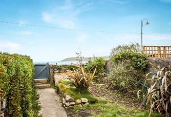 Step out the gate for a morning walk along the prom.