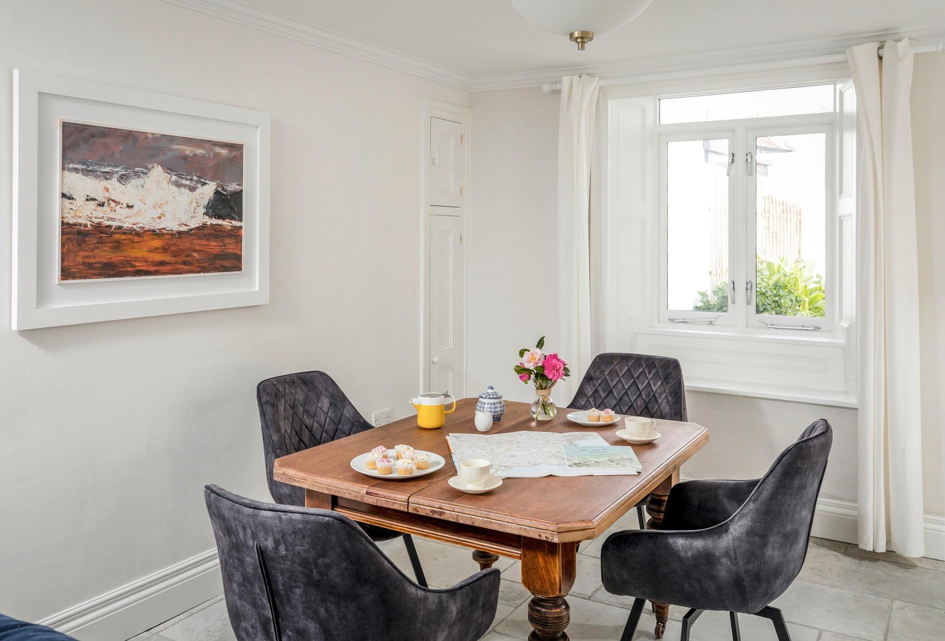 Enjoy a meal together as a family around the dining table.