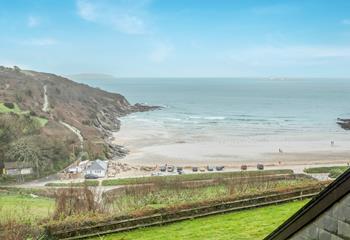 Take in the views across Maenporth from the balcony.