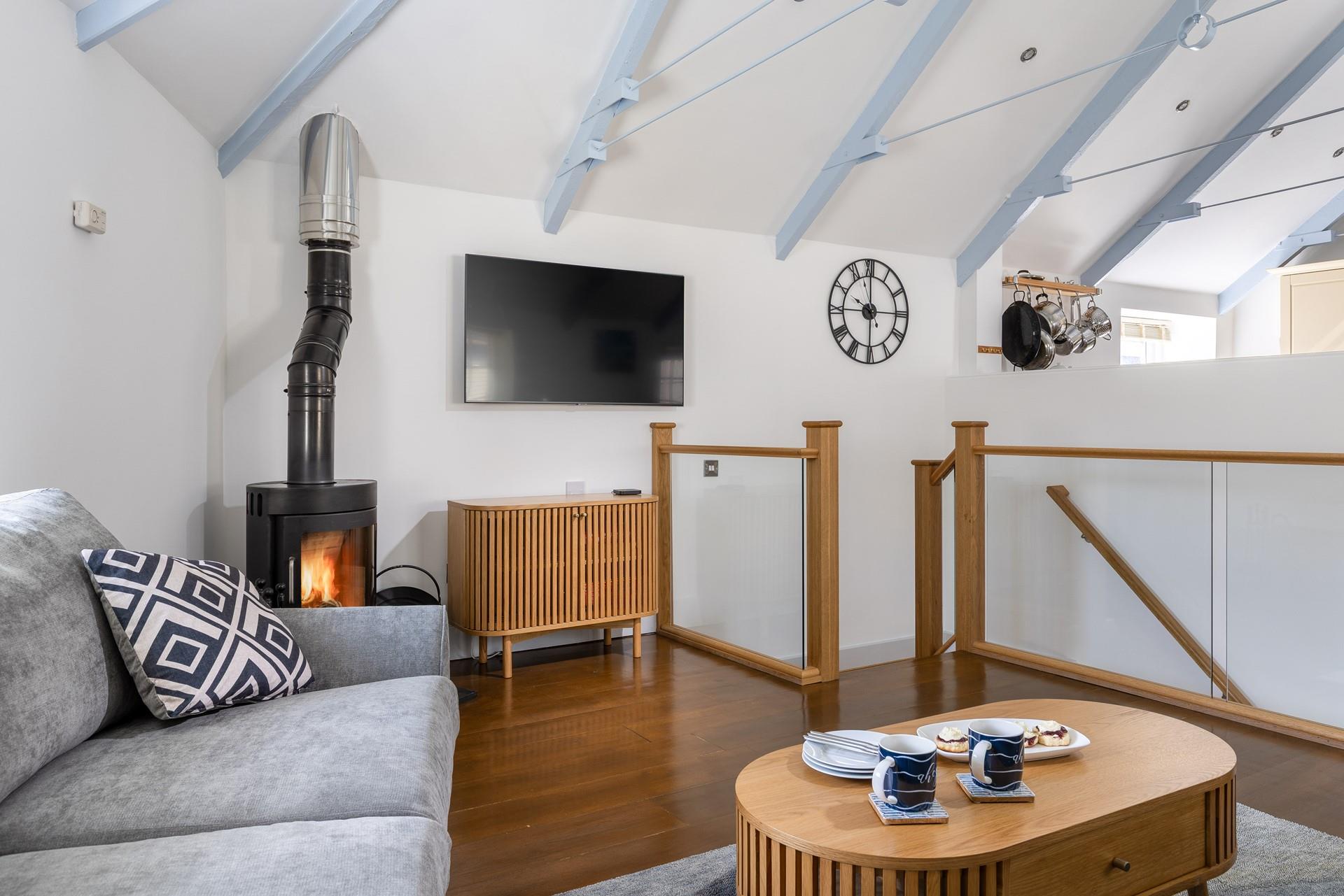 Light and bright, the perfect spot for curling up after exploring the coast.