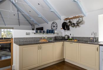 The kitchen is well-equipped with all you need.