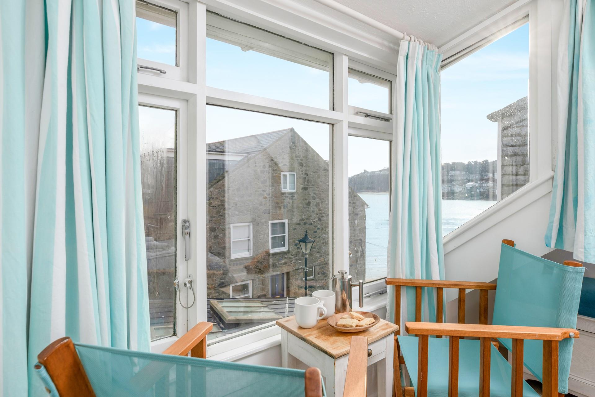 Enjoy a cuppa while watching the waves ebb and flow.