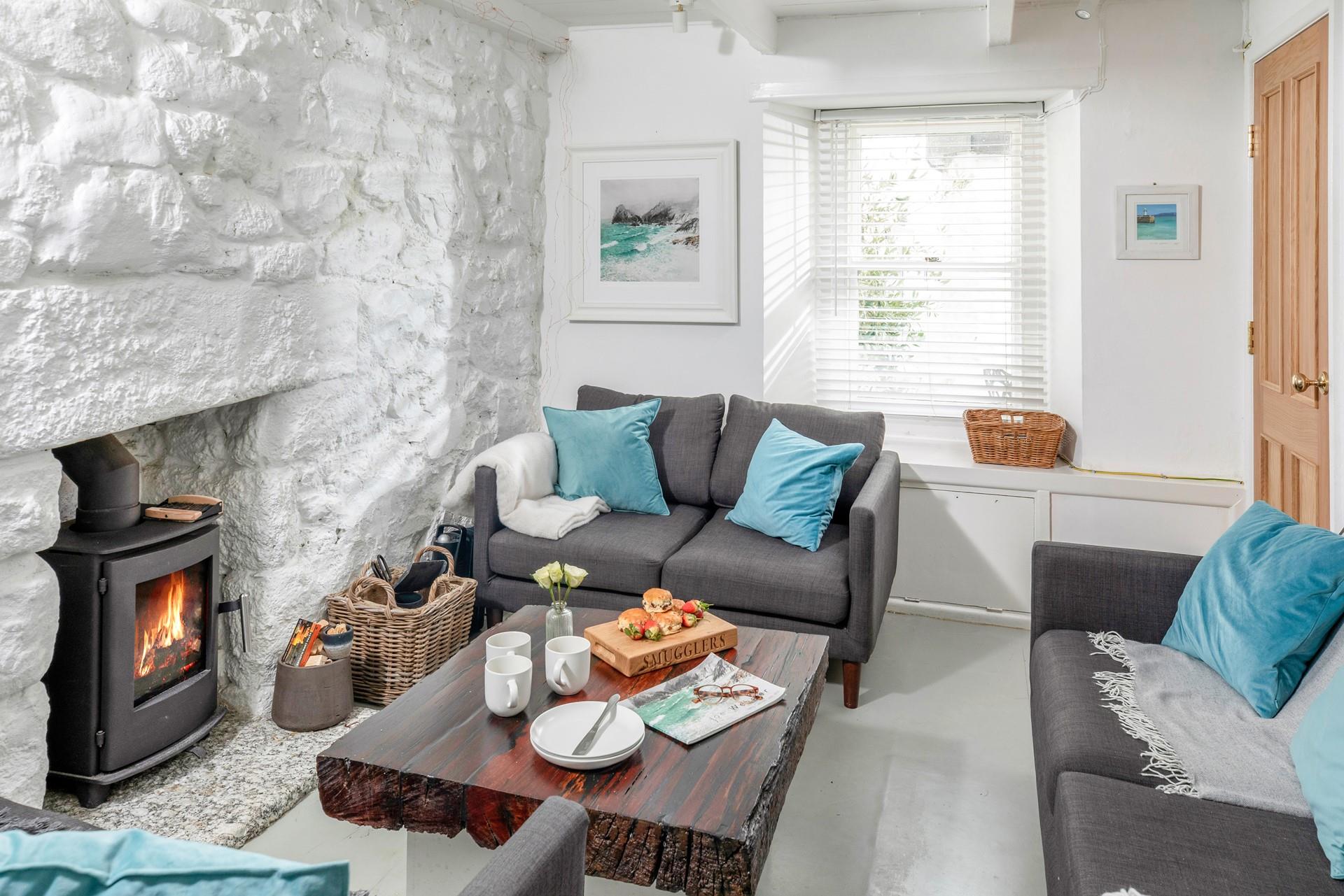 Listen to the crackle of the fire whilst you sink into the comfortable sofa.