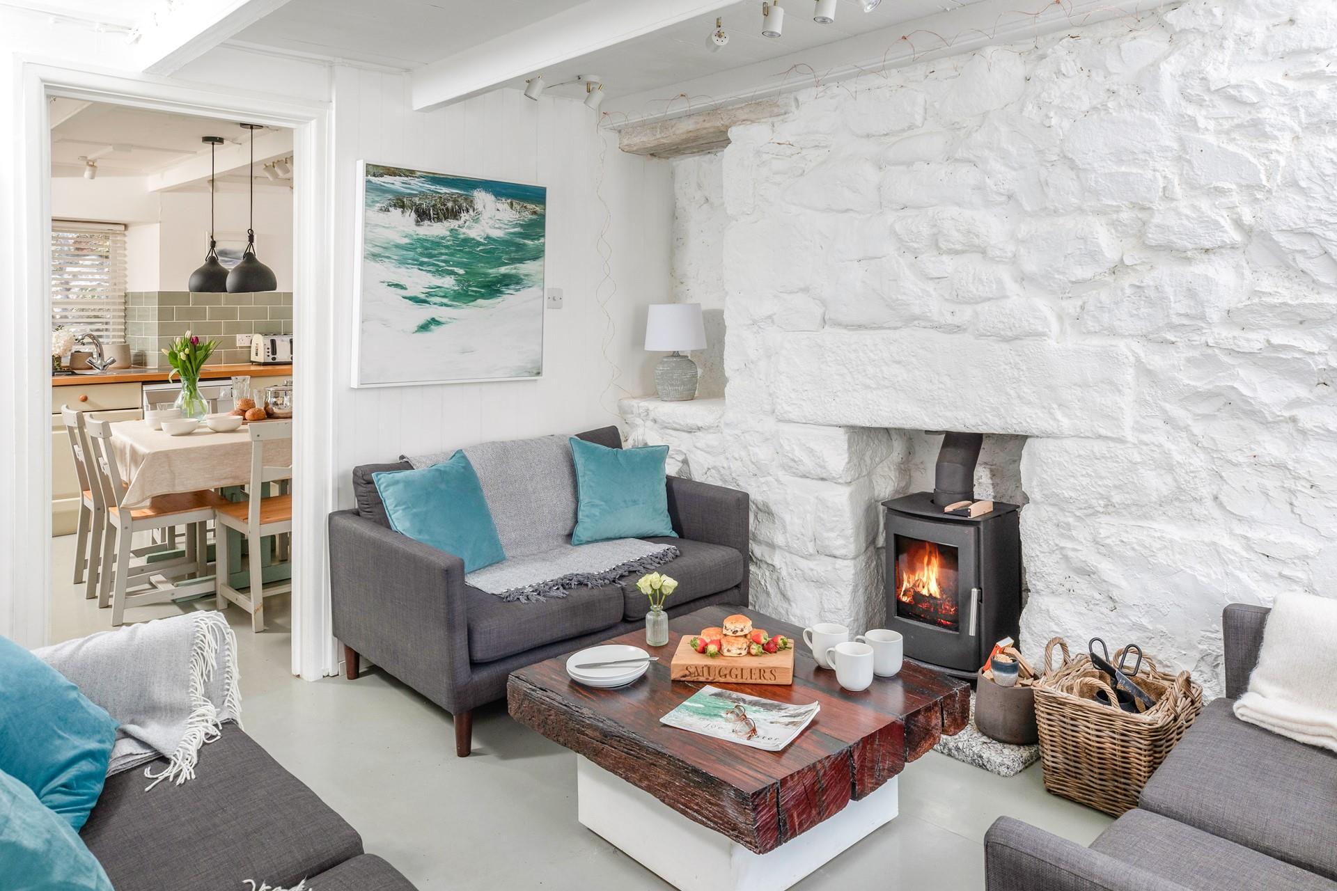 The sitting room is cosy for relaxing evenings in.