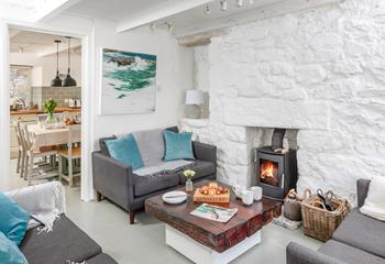 The sitting room is cosy for relaxing evenings in.