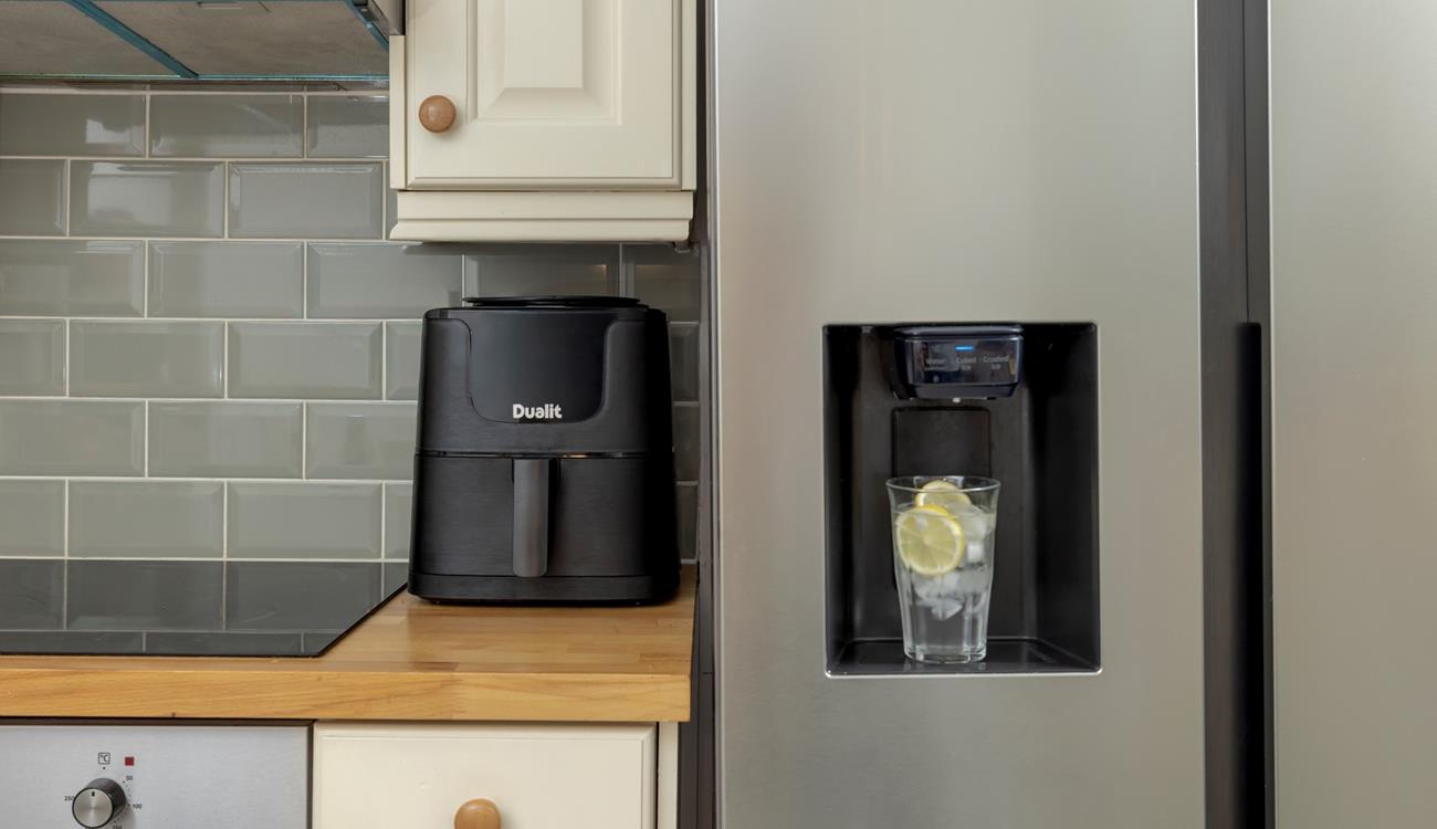 The cottage kitchen has all you need for a relaxing stay.