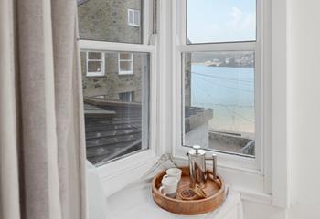 Enjoy a cuppa while watching the waves ebb and flow.