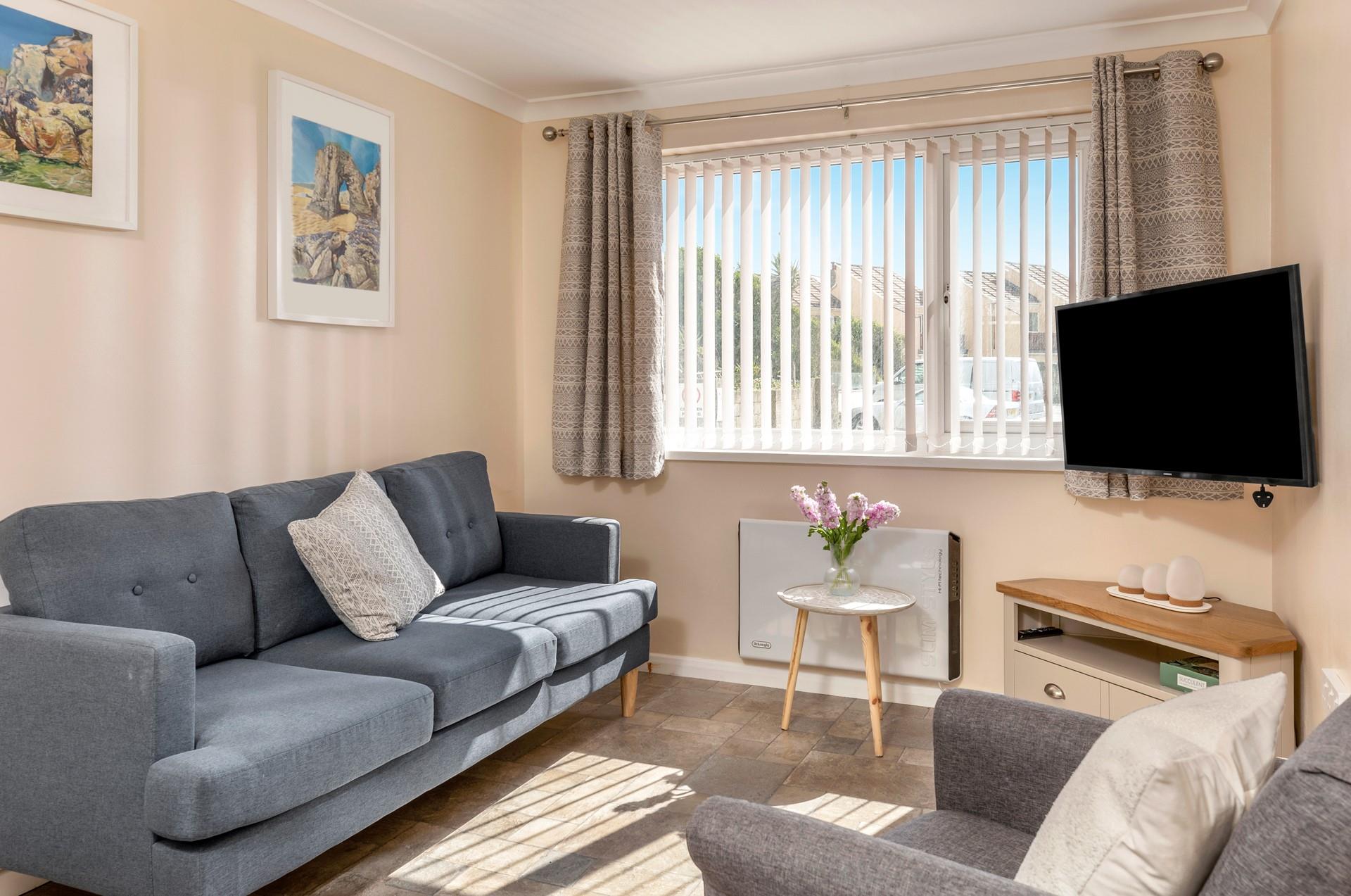 After a day spent walking the coast path, put your feet up in the evening in the comfortable sitting area.