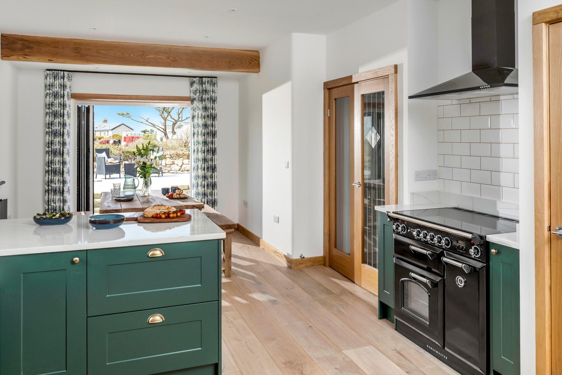 The kitchen is modern and stylish for cooking up a storm!