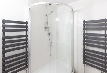 Enjoy warm, fluffy towels straight from the heated towel rail.