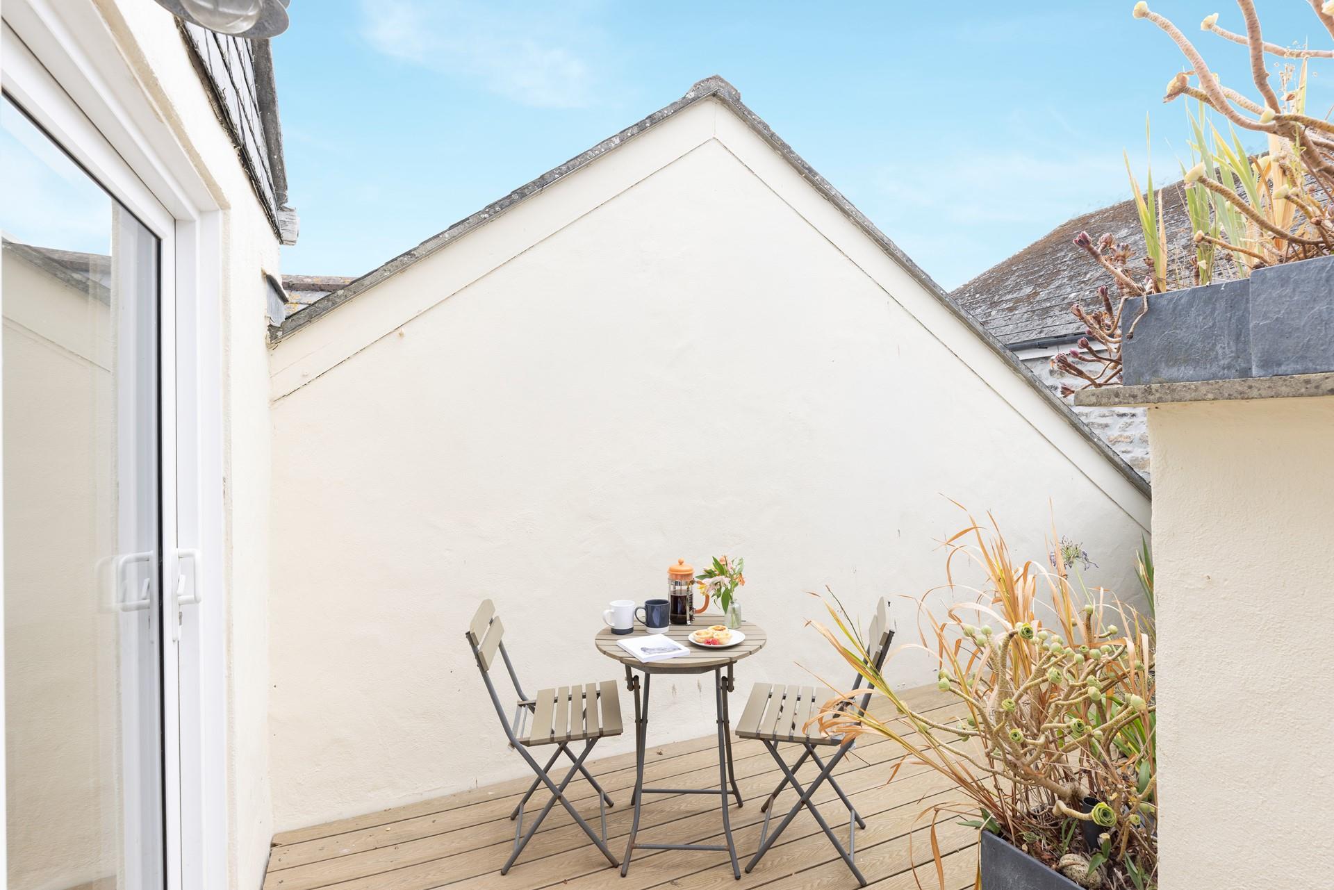 Sip a hot coffee on the terrace on sunny mornings.