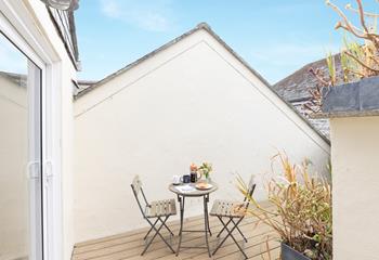 Sip a hot coffee on the terrace on sunny mornings.