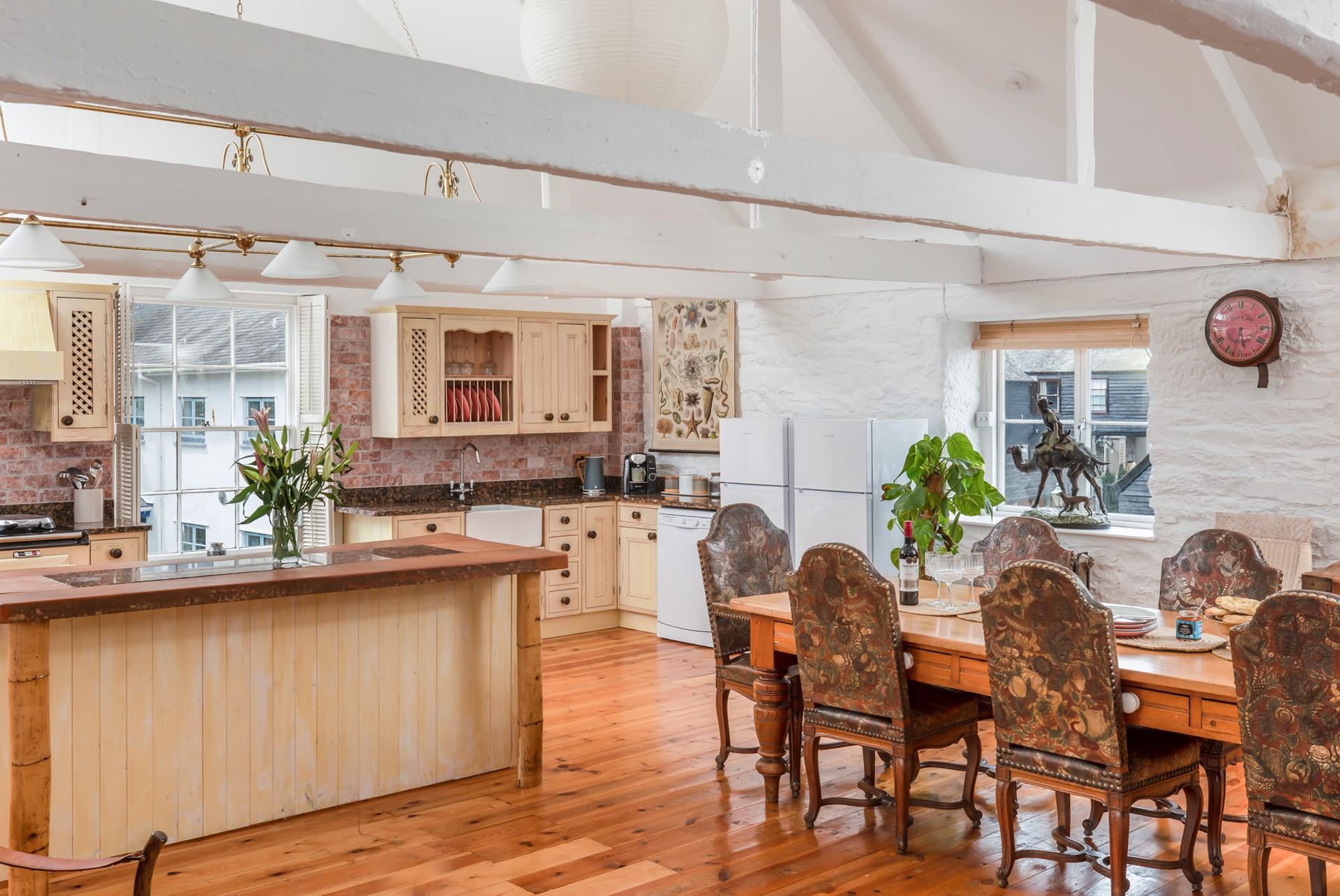 The kitchen is fully equipped to cook up culinary delights.