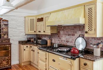 The double aga is a great addition to this characterful property.