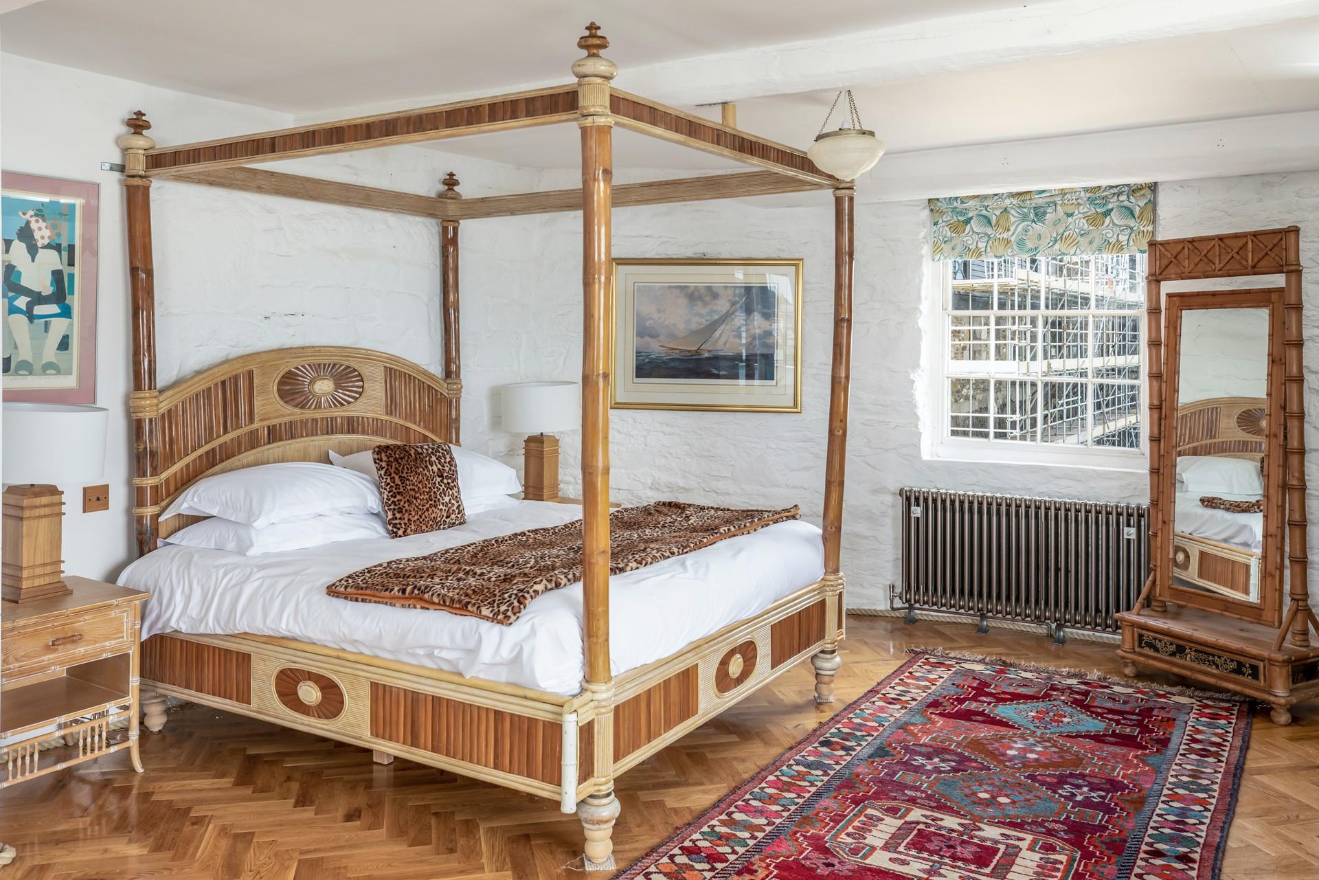 Climb into the comfortable bed and drift off to sleep.