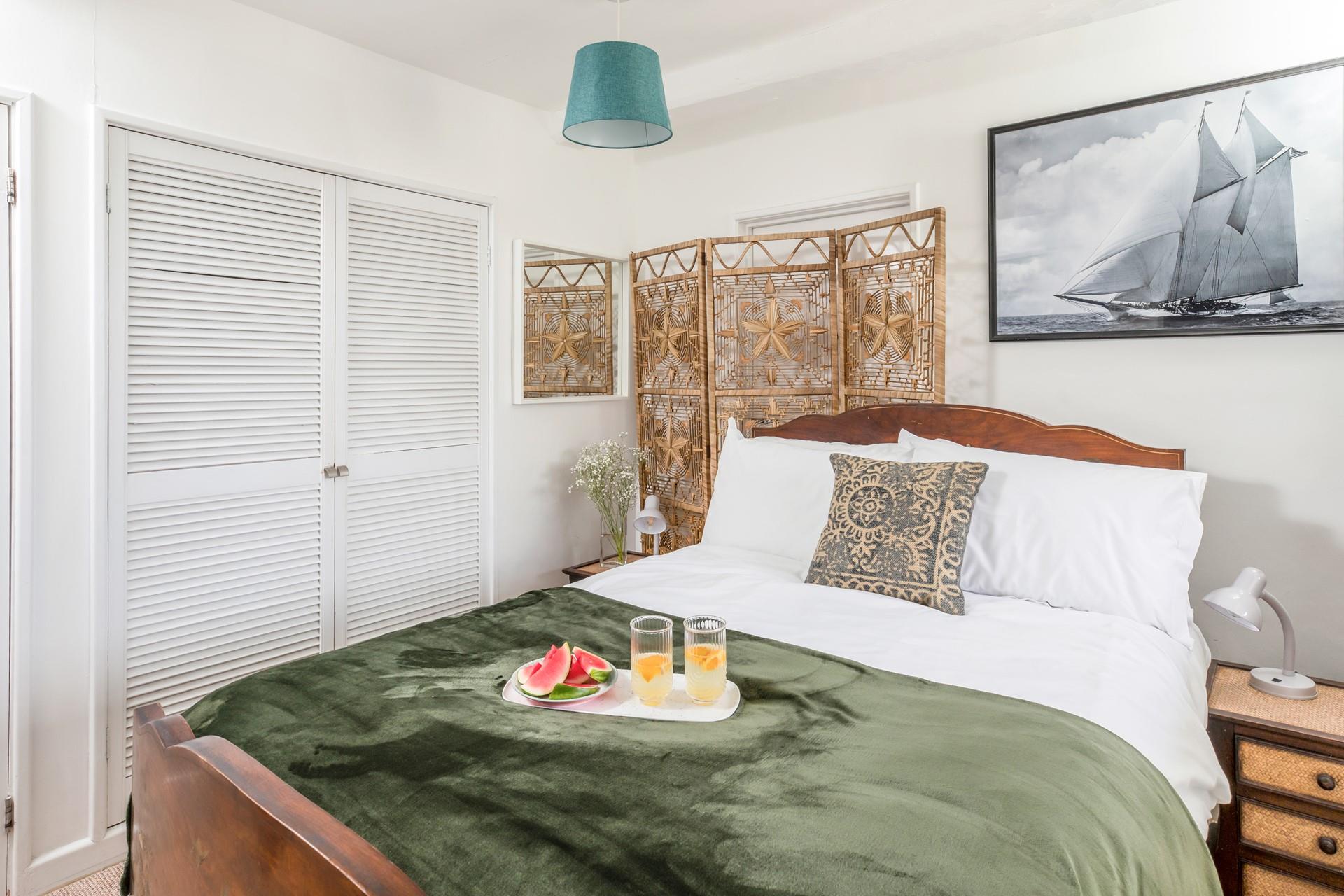 The annexe offers space for four additional guests, separate from the main house.